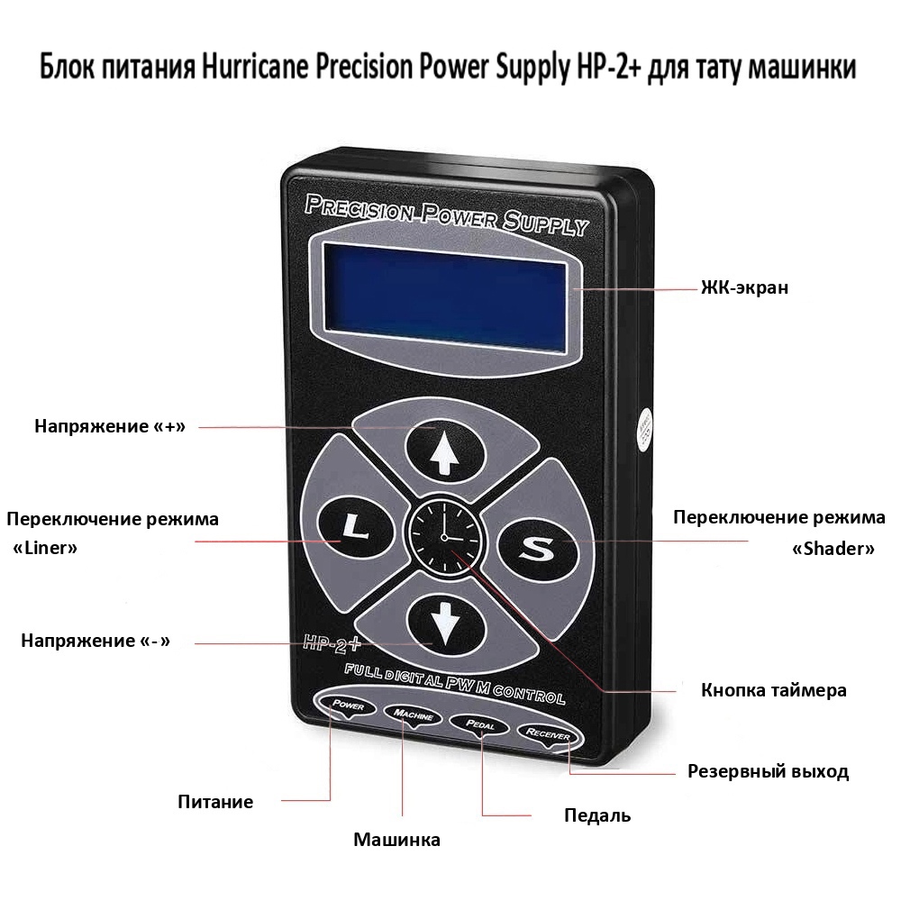 Блок питания Precision Power Supply HP-2+ для тату машинки