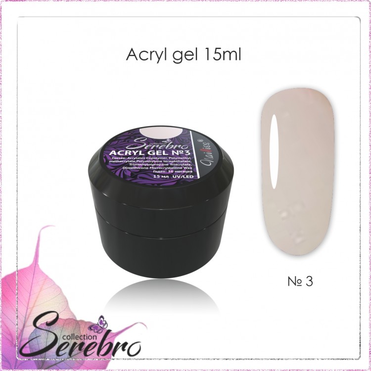 Acryl Gel "Serebro" №3, 15 мл
